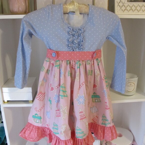 Eleanor Rose Girl's Holiday Christmas Dress Size 6-7 EUC - Picture 2 of 5